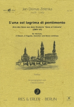 S'una sol lagrima di pentimento für Alt-Solo, 2 Oboen, 2 Fagotte, Streicher und Basso continuo
