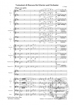Variazioni di Bravura (Tema da Rossini) für Klavier und Orchester D-Dur