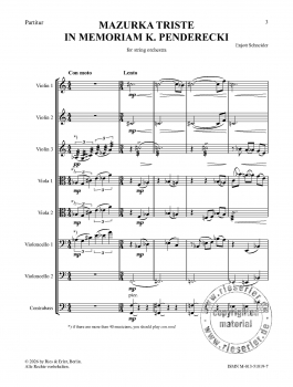 Mazurka Triste for string orchestra (LM)