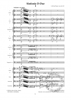 Sinfonie D-Dur op. post. 42 für Orchester (LM)