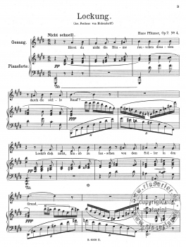 Lockung op. 7 für Gesang (mittel) und Klavier