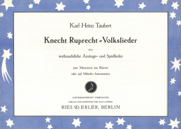 Knecht Ruprecht-Volkslieder für Gesang und Klavier