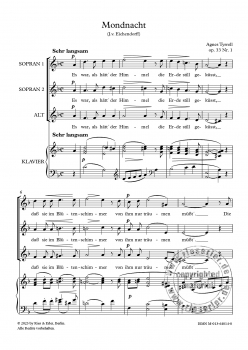 Zwei Gesänge für Sopran I / Sopran II / Alt und Klavier op. 33