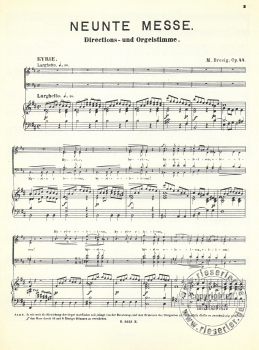 Neunte Messe op. 44 -Soli, Chor, Orgel und Streichorchester-