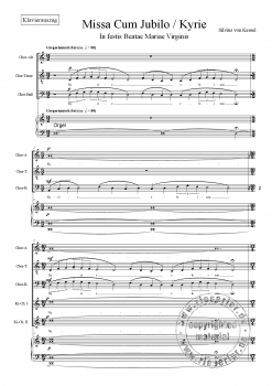 Missa Cum Jubilo (Klavierauszug)