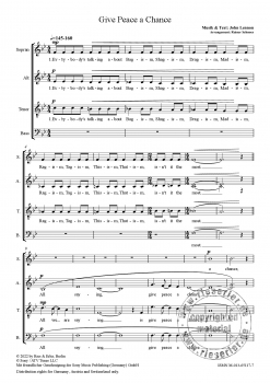 Give Peace a Chance für gemischten Chor a cappella (pdf-Download)