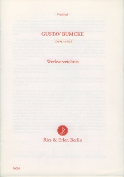Gustav Bumcke - Werkverzeichnis