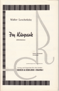 Im Kurpark - Intermezzo für Salonorchester