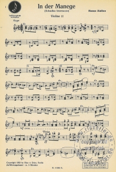 In der Manege - Schnelles Intermezzo für Salonorchester (Orchesterergänzer)
