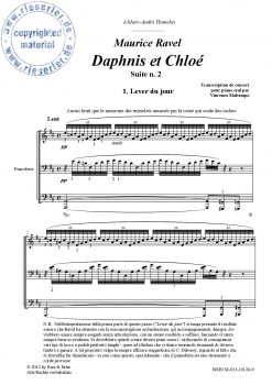 Daphnis et Chloé Suite Nr. 2 für Klavier 2-händig (pdf-Download)