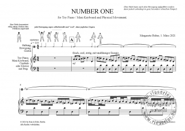 Number One for Toy Piano / Mini-Keyboard and Physical Movement (pdf-Download)