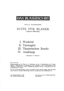Suite für Bläser "Aalener Bläsertag"
