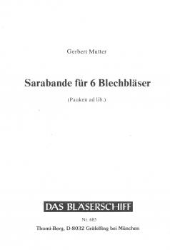 Sarabande für 6 Blechbläser