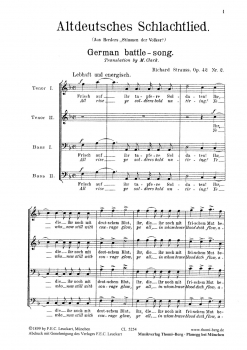 Altdeutsches Schlachtlied op. 42 Nr. 2