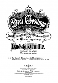 Der Schalk "Läuten kaum die Maienglocken" op. 31 Nr. 1
