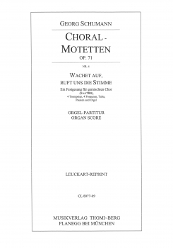 Choral-Motetten op. 71 Nr. 4 - Orgelstimme