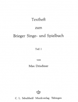 Brieger Singe- und Spielbuch (Textheft)