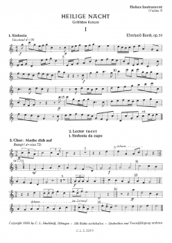 Heilige Nacht op. 20 (Violine 1 - Hohes Instrument)