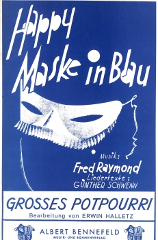 Happy Maske in Blau
