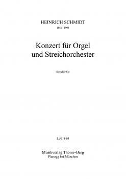 Konzert für Orgel und Streichorchester - Streichersatz