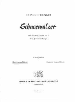 Schneewalzer op. 71 (Klavierpartitur)