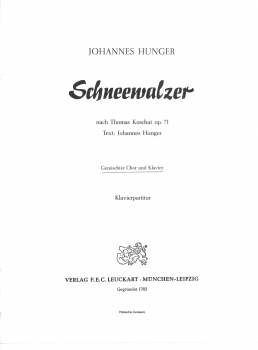 Schneewalzer (Piano score)