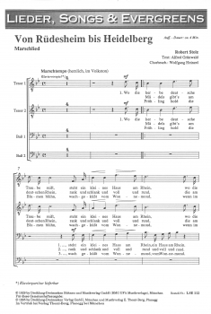 Von Rüdesheim bis Heidelberg (Chorpartitur)