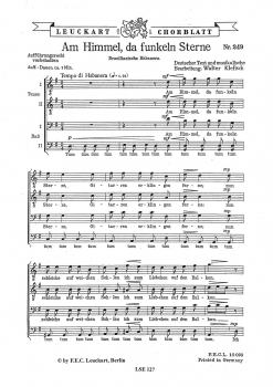 Am Himmel, da funkeln Sterne (Männerchor)