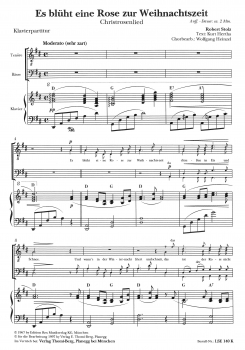 Es blüht eine Rose zur Weihnachtszeit (male choir-Piano score)