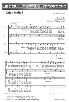 Kalenderlied (Männerchor-Chorpartitur)