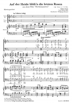 Auf der Heide blühn die letzten Rosen (Gem.Chor-Klavierpartitur)