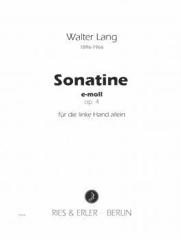 Sonatine e-Moll op. 4 für die linke Hand allein -Klavier- (pdf-Download)