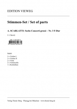 Sechs Concerti grossi - Nr. 3 F-Dur (Stimmen-Set)