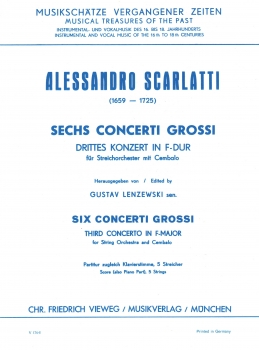 Sechs Concerti grossi - Nr. 3 F-Dur (Partitur)