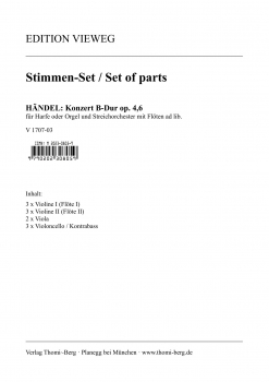 Konzert B-Dur op. 4,6 (Stimmen-Set)