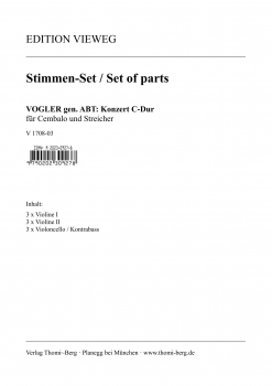 Konzert C-dur (Stimmen-Set)
