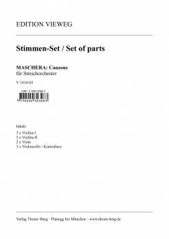 Canzone für Streichorchester (Stimmen-Set)