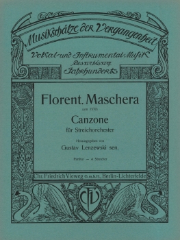 Canzone für Streichorchester (Partitur)