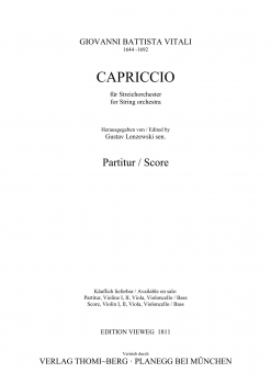 Capriccio für Streichorchester (Partitur)