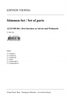 Drei Intraden zu Advent und Weihnacht (Stimmen-Set)