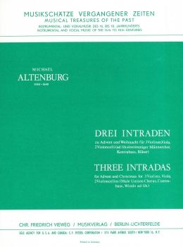 Drei Intraden zu Advent und Weihnacht (Partitur)