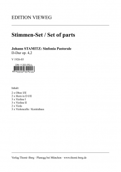 Sinfonie pastorale D-Dur op. 4 Nr. 2 (Stimmen-Set)