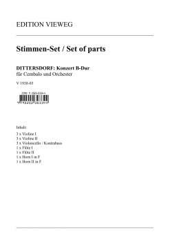 Konzert für Cembalo und Orchester B-dur (Stimmen-Set)