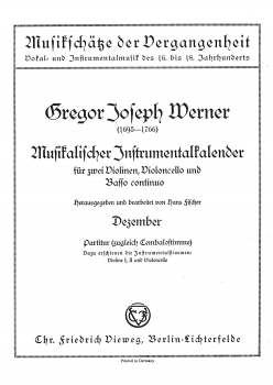 Dezember aus dem "Musikalischen Jahreskalender"