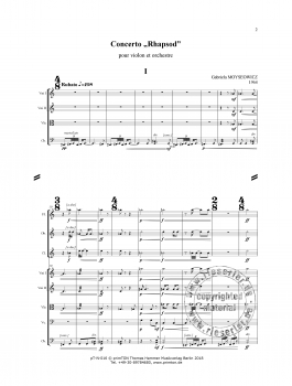Concerto "Rhapsod" pour Violon et Orchestre (1964)