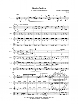 Marche funèbre für Violine solo und Streichorchester