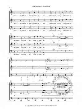 L'homme armé – Isorhythmische Motette für 3-stimmigen gemischten Chor a cappella