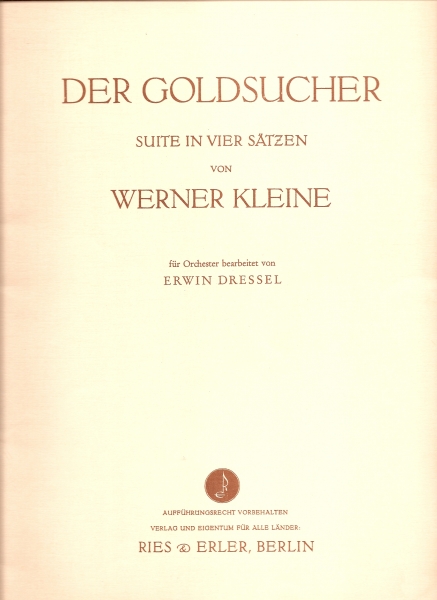 Der Goldsucher -Suite für Violine und Klavier-