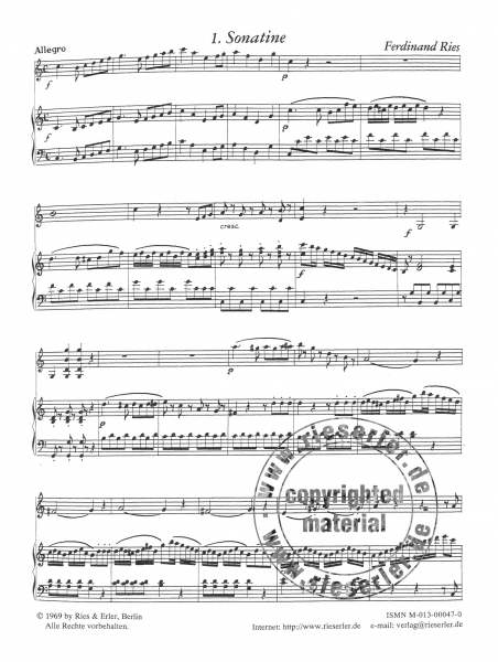 Drei Sonatinen op. 30 für Violine und Klavier