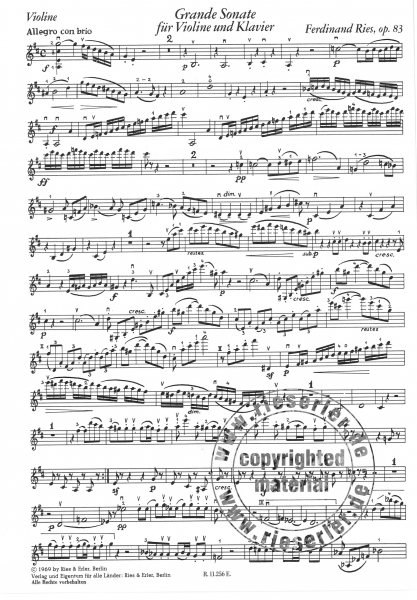 Grande Sonate op. 83 für Violine und Klavier
